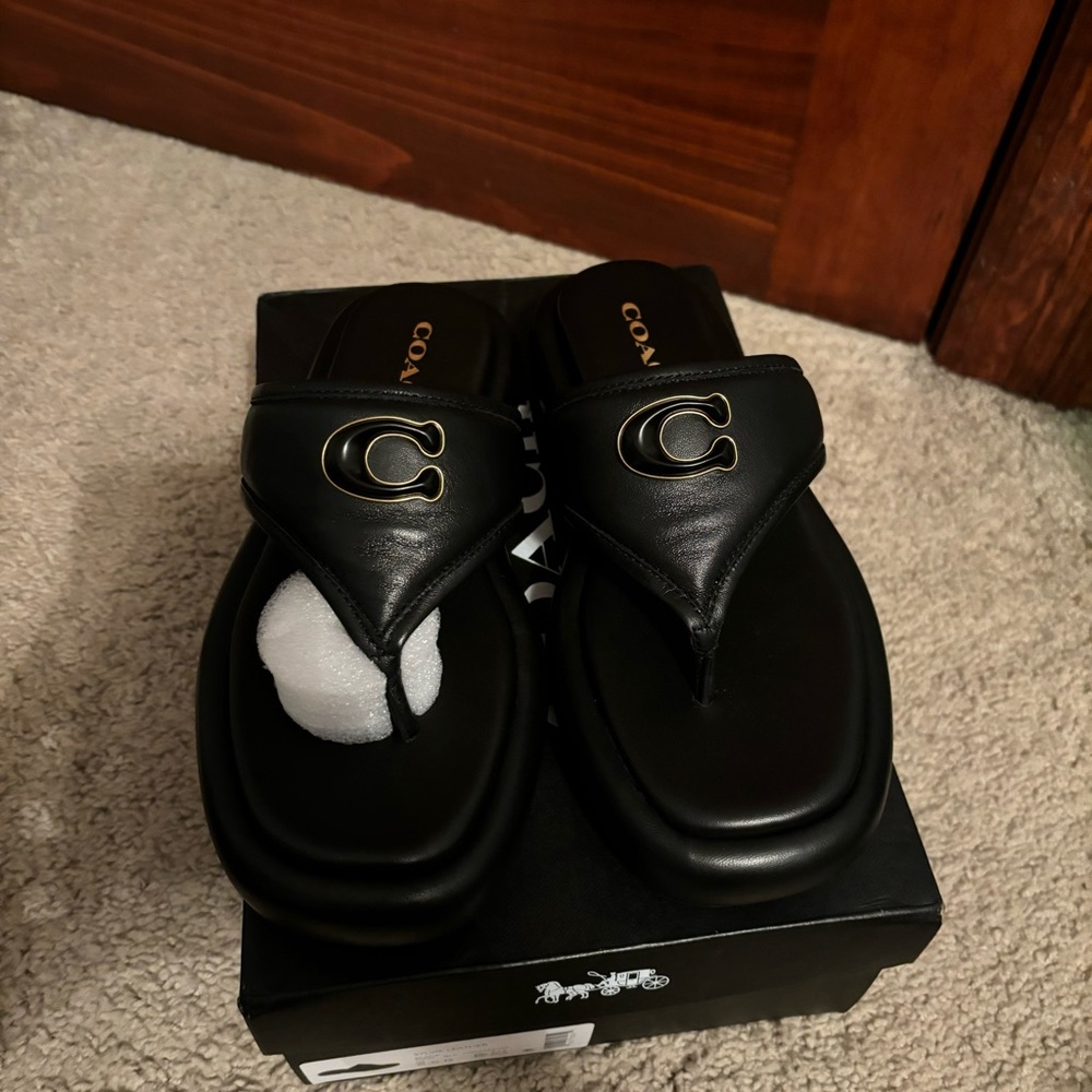 Coach Black Sandals
